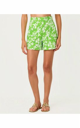 Lilly Pulitzer Sarissa Stretch Short In Crocodile Green Liza