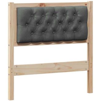 vidaXL Cabecero Otro Negro Y Gris Oscuro 80 Cm Madera Maciza De Pino Vidaxl