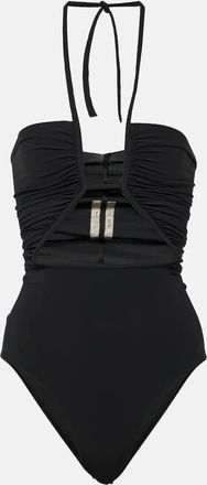 Rick Owens Halterneck cutout swimsuit