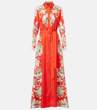 Etro Printed silk shirt dress