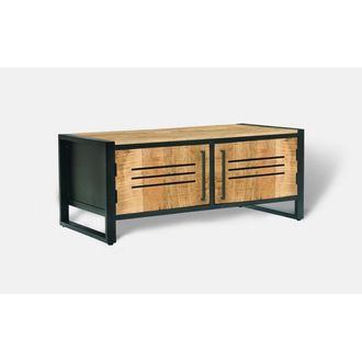 Jaipur Furniture Frais Range Coffee Table - Mango Wood - L50 x W100 x H40 cm - PP Sawn Finish - Assembly Required in Brown