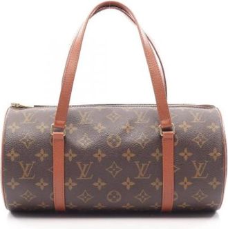 Louis Vuitton Pre-owned Monogram Handbag - Dames - Vintage Handtas - Bruin - ONE Size - Leer - Vintage