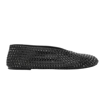 Khaite Marcy Ballerinas met Kristaldecoratie - Dames - Schoenen - Zwart - Maat: 38 1/2 EU Zijde