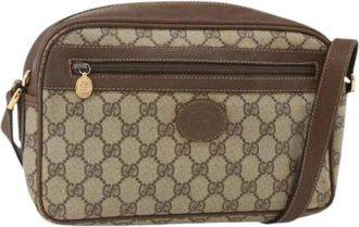 Gucci Pre-owned Vintage Schoudertas - Dames - Vintage Schoudertas - Beige - ONE Size - Leer - Vintage