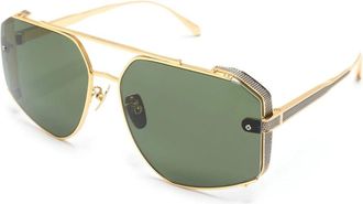 Linda Farrow Lfl 1505 C3 SUN Zonnebrillen - Dames - Zonnebrillen - Geel - 61 MM - Accessoires