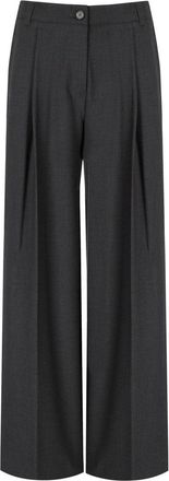 Twin-Set PANTALONE WIDE LEG GRIGIO ANTRACITE TWINSET