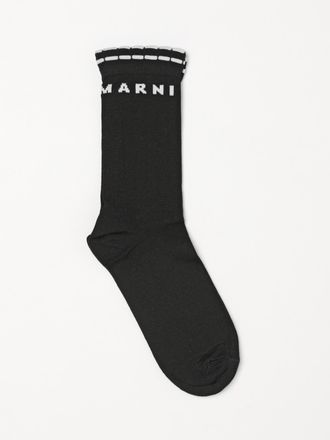 Marni Calze in cotone stretch con logo jacquard