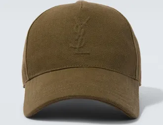 Saint Laurent Cassandre denim baseball cap