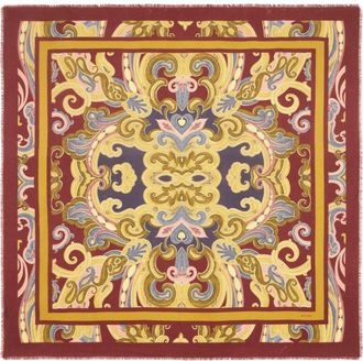 Etro paisley-print jacquard shawl - women - Wool/Silk - One Size - Red