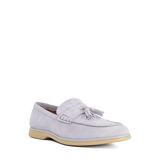Dune London Mens Broddi - Suede Tassel Trim Loafers - Blue - Size UK 10