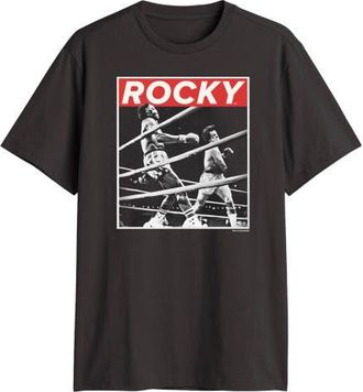Rocky Mens Rocky Savage Punch Poster T Shirt in Black at Nordstrom, Size Xxx-Large