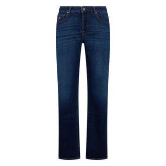 Moorer Straight Jeans, male, Blue, Size: W35 Straight Jeans