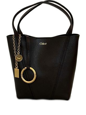 Chlo&eacute; Dark Brown Spin Small Tote