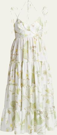 Erdem Strappy Fit-&-Flare Maxi Dress