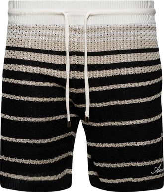 Amiri striped knit shorts - men - Viscose - M - Black