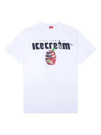 Icecream T-shirt Luger con stampa grafica - Bianco