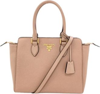 Prada Bolso Pre-owned Saffiano - Pre-owned - Mujer - Beige - ONE SIZE