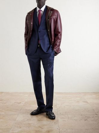 Canali Puppytooth Wool Suit Jacket