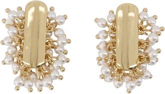 Self Portrait Pearl Cluster Earrings - female - Self Portrait - Earrings - Yellow - ONE SIZE - Accessories