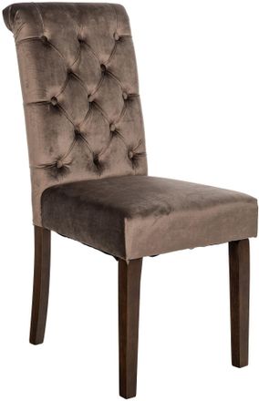 Clp Silla De Comedor Lisburn Marr&oacute;n Terciopelo