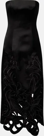 LEO LIN Rayna floral-appliqu&eacute; bustier gown