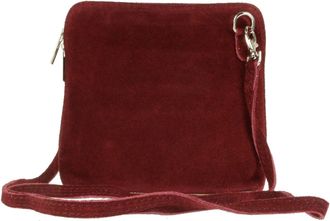 Girly HandBags Girly HandBags Genuine Suede Cross Body Shoulder Bag - Burgundy(Size: W 17, H 17, D 8 cm (W 6, H 6, D 3 inches))