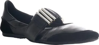 Patrizia Pepe Buckle-Detailed Leather Flat - Black