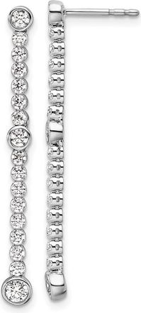 Diamond2Deal 14k White Gold 1 Ct Lab Grown Diamond Drop Dangle Earrings