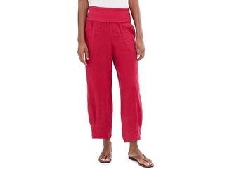 Xcvi Vasco Crop Womens Clothing Red Garnet : LG (Womens 12-14), Linen