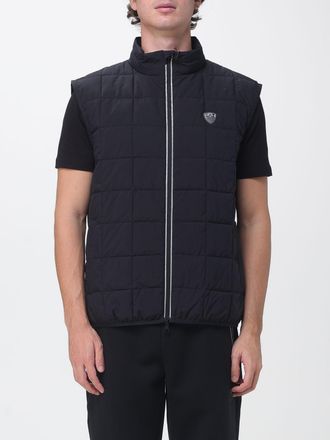 Emporio Armani Short Quilted and Padded Nylon Vest with High Neck and Applied Logo