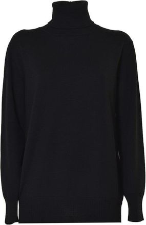 Jil Sander Black Wool Turtleneck Sweater