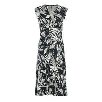 M&oacute;veis Conquista Monochrome botanische jersey midi-jurk