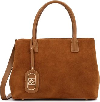Kazar Su&egrave;de handtas en schoudertas - Dames - Handtassen - Bruin - ONE Size - Su&egrave;de - Tassen