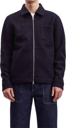 Sams&oslash;e & Sams&oslash;e Hannes Full Zip Jacket In Navy