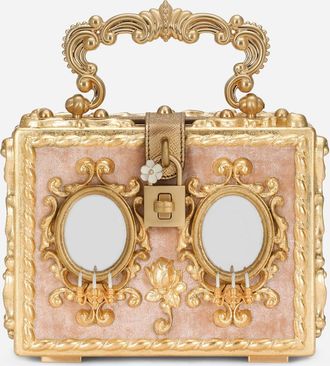 Dolce & Gabbana Calfskin Dolce Box Bag With Rhinestone And Mirrored Detailing - Woman Handbags Multi-colored Onesize