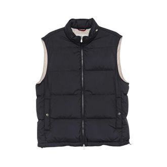 Brunello Cucinelli Quilted Waistcoat - male - Brunello Cucinelli - Waistcoats - Blue - XL - Jackets