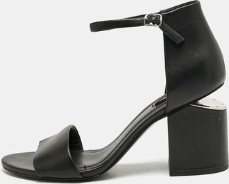 Alexander Wang Black Leather Abby Ankle Strap Sandals