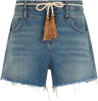Liu Jo Shorts con orlo a taglio vivo - Blu