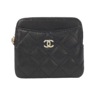 Chanel Black Grained Calfskin Coin Purse/Coin Case (Pre-Owned)