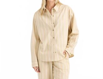 Roark Costa Button Up Shirt In Sand