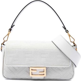Fendi Pre-owned Fendi Zucca Embroidered Canvas Baguette Satchel Ladies 2SBQLCKVZ81BRN3R
