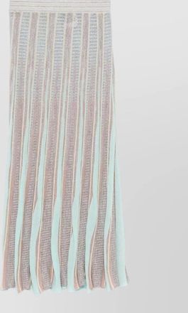 Forte_Forte pleated striped midi skirt ruffle detail