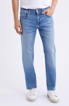 Mavi Zach Straight Leg Jeans in Mid Brushed Classic Blue at Nordstrom, Size 38 X 32