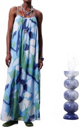 FRNCH Womens Andaman Dress In Blue Water Lily