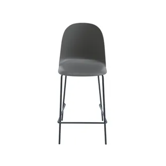 MondoViro Juego de 2 taburetes polipropileno gris 45x49 cm 100h