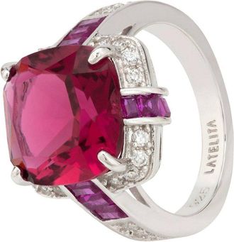 Latelita London Windsor Silver Ring Ruby