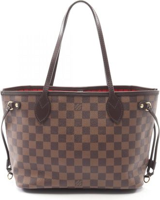 Louis Vuitton Brown Ebene Coated Canvas Leather Handbag Tote Bag (Pre-Owned)