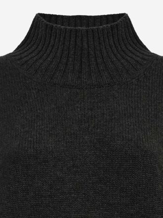 Malo Womens Sweater Cashmere Turtleneck Black