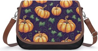 Generic Halloween Pumpkin Fashion Womens Crossbody Bags Novelty Handbag Shoulder Bag Purse