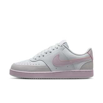 Nike Womens Court Vision Low Suede Shoes in White | IQ9757-100